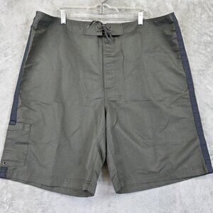 Gap Board Shorts Mens 42 Green Colorblock Polyester Drawstring Surf Swim Trunks